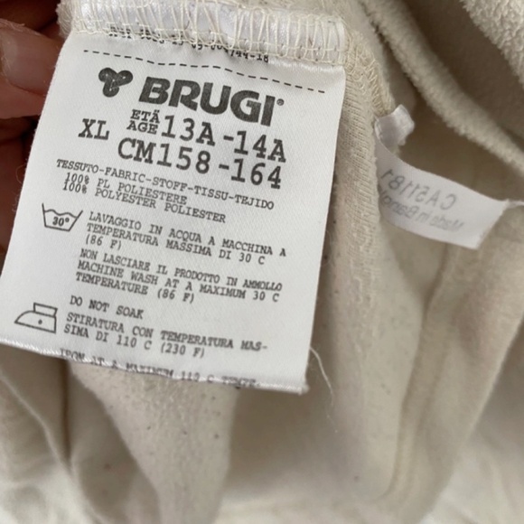 Brugi Beige Fleece Pullover Size XL - Picture 4 of 7